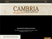 Tablet Screenshot of cambriaapts.com